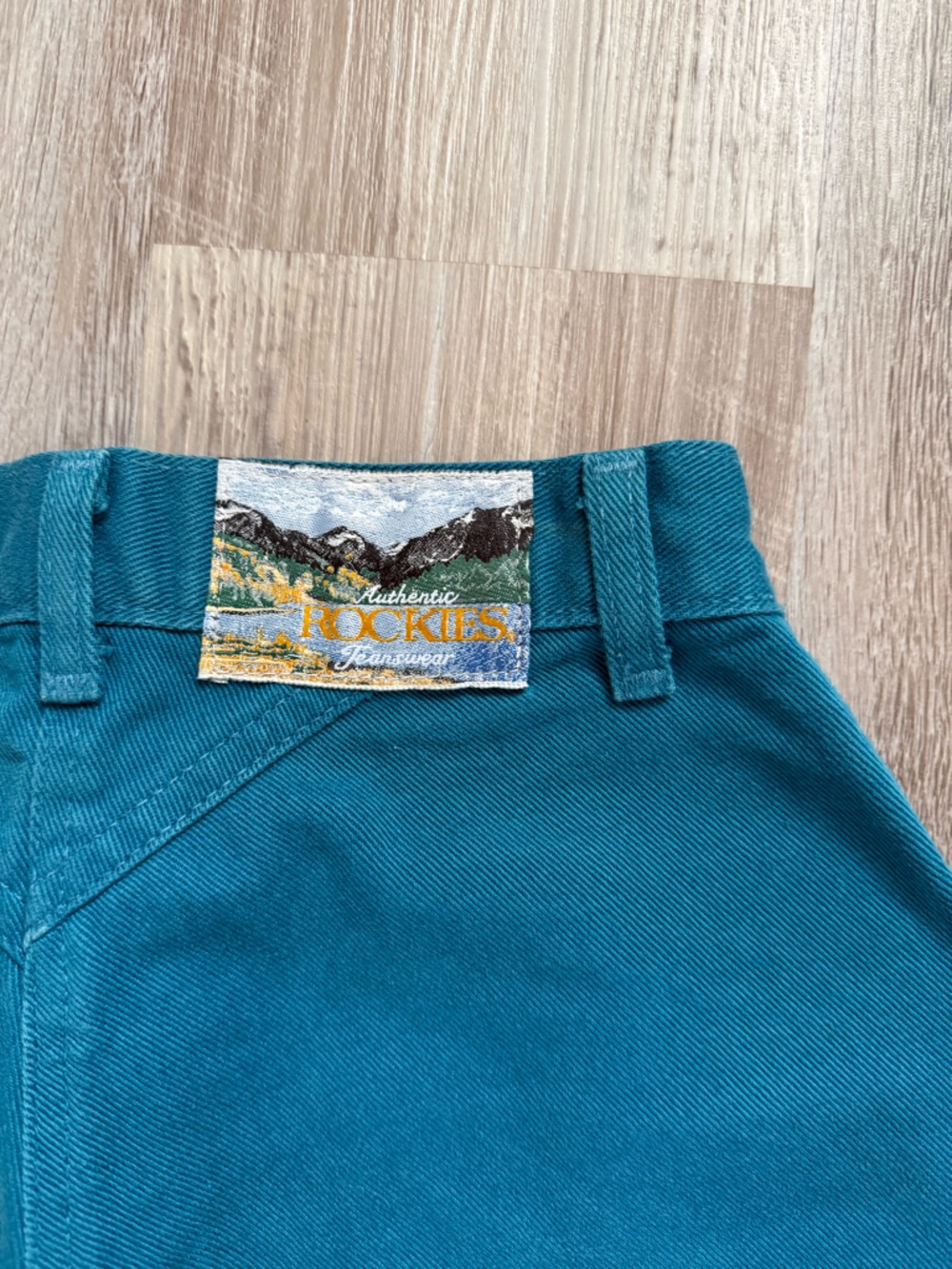 Vintage Rockies Teal Jeans - Picture 4 of 5